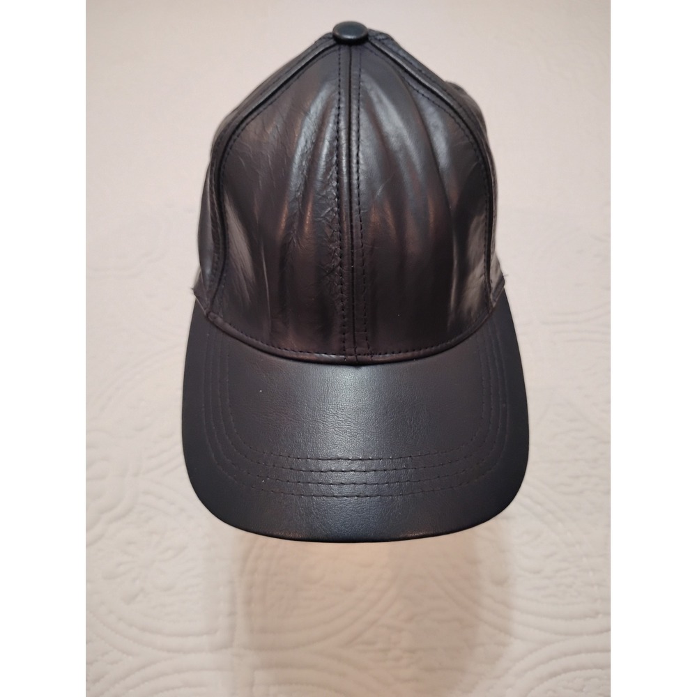 Blue Leather Cap - Picture 2 of 3